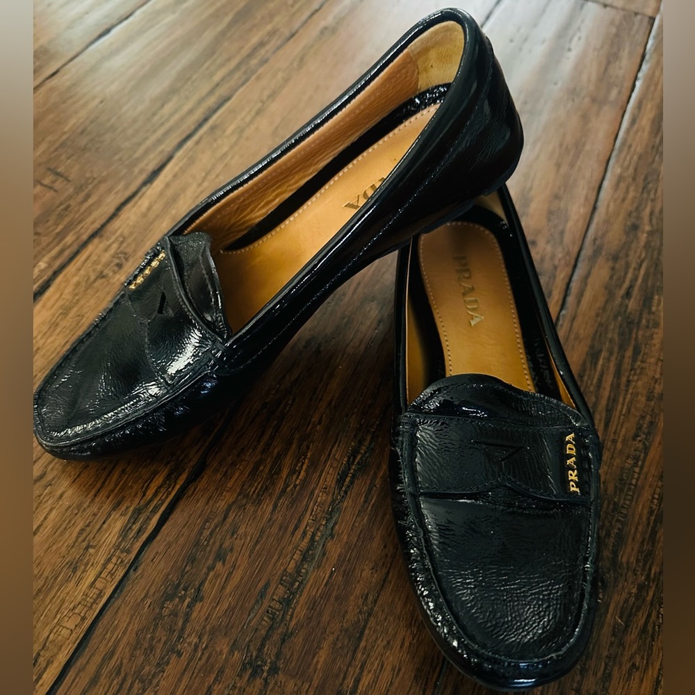 Prada black loafers